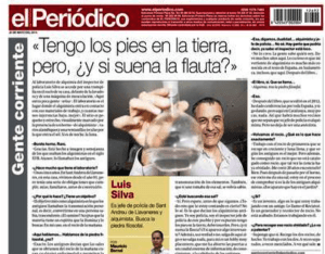 Alquimia, Luis Silva en la contraportada de "El Periódico" 1